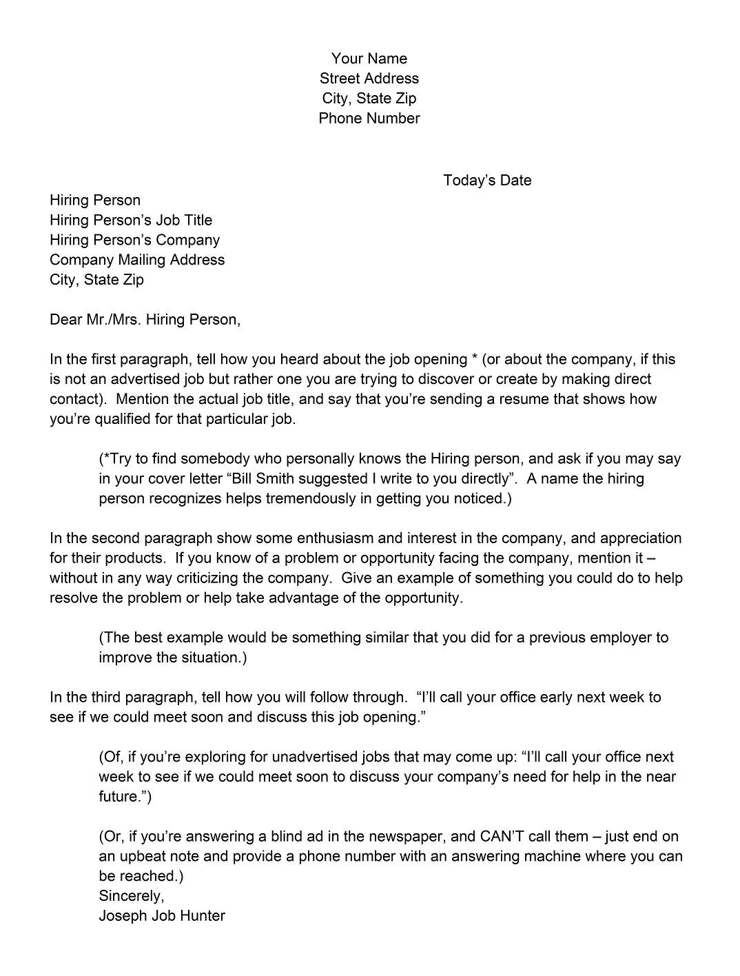 Theater cover letter sample